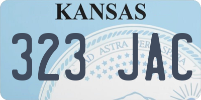 KS license plate 323JAC