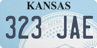 KS license plate 323JAE