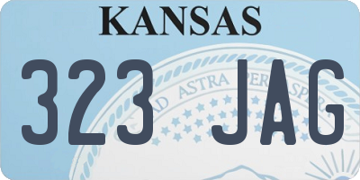 KS license plate 323JAG
