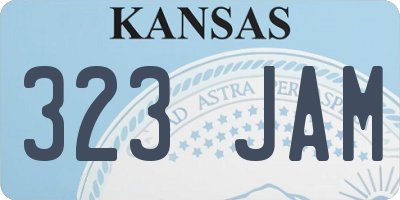KS license plate 323JAM