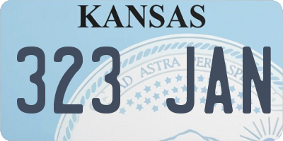 KS license plate 323JAN