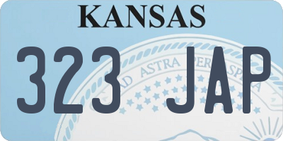 KS license plate 323JAP