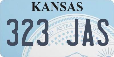 KS license plate 323JAS