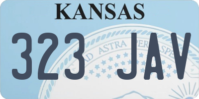 KS license plate 323JAV