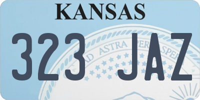 KS license plate 323JAZ