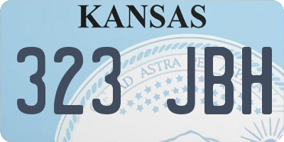 KS license plate 323JBH