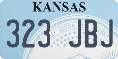 KS license plate 323JBJ