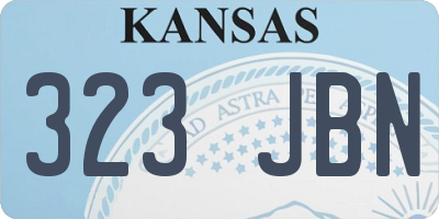 KS license plate 323JBN