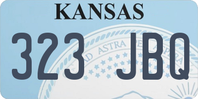 KS license plate 323JBQ