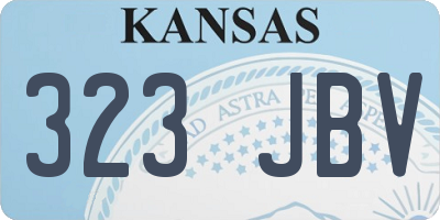 KS license plate 323JBV