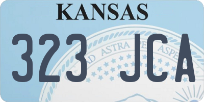 KS license plate 323JCA