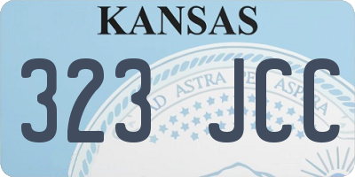 KS license plate 323JCC