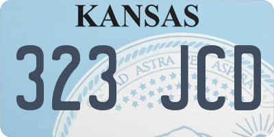 KS license plate 323JCD
