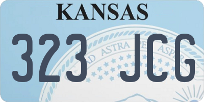 KS license plate 323JCG