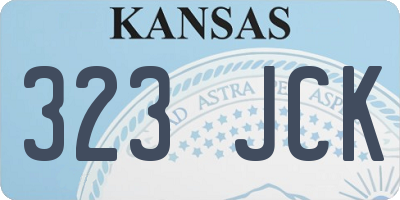 KS license plate 323JCK