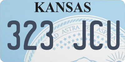 KS license plate 323JCU