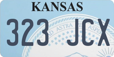 KS license plate 323JCX