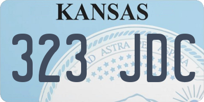 KS license plate 323JDC