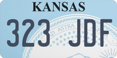 KS license plate 323JDF