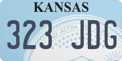 KS license plate 323JDG