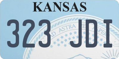 KS license plate 323JDI