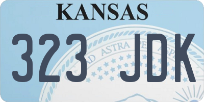 KS license plate 323JDK