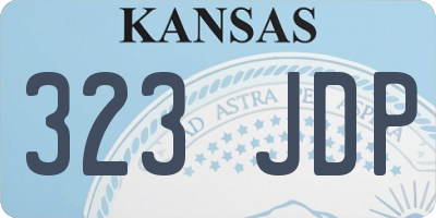 KS license plate 323JDP