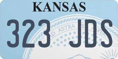 KS license plate 323JDS