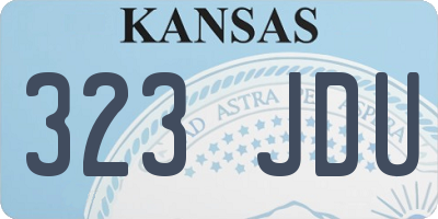 KS license plate 323JDU