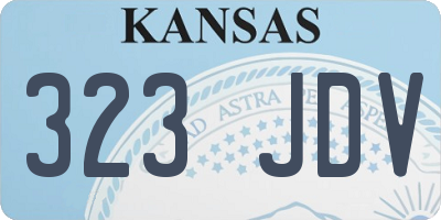 KS license plate 323JDV