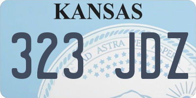 KS license plate 323JDZ