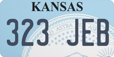 KS license plate 323JEB