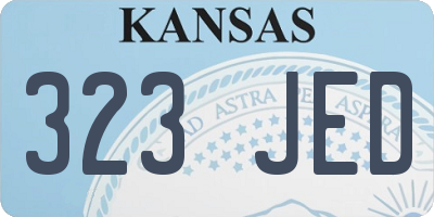 KS license plate 323JED