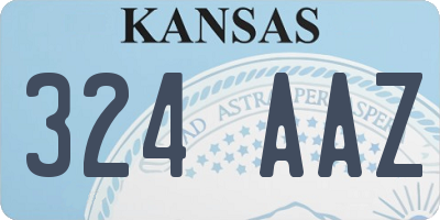 KS license plate 324AAZ