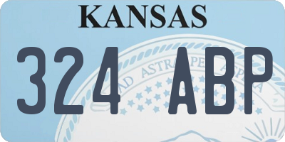 KS license plate 324ABP