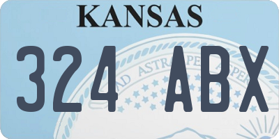 KS license plate 324ABX