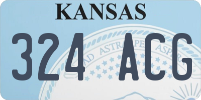 KS license plate 324ACG