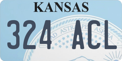 KS license plate 324ACL