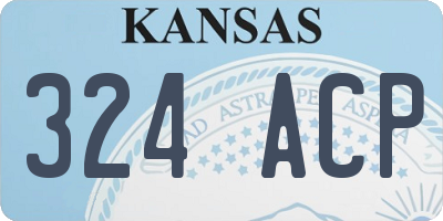 KS license plate 324ACP