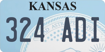 KS license plate 324ADI
