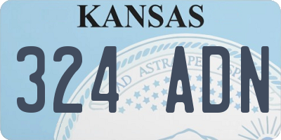 KS license plate 324ADN