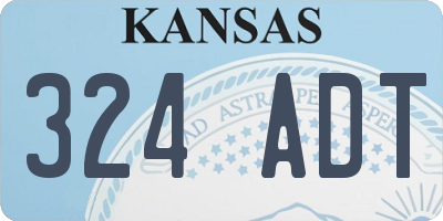 KS license plate 324ADT