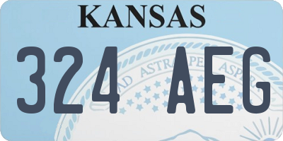 KS license plate 324AEG