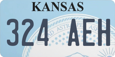 KS license plate 324AEH