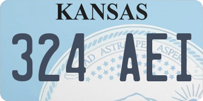 KS license plate 324AEI