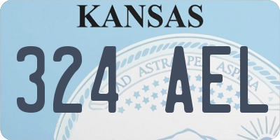 KS license plate 324AEL