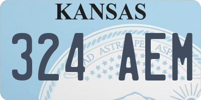 KS license plate 324AEM