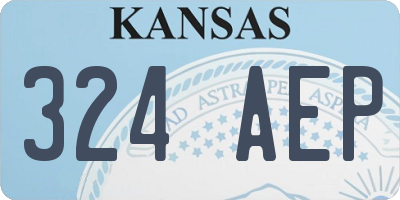 KS license plate 324AEP