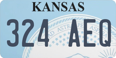 KS license plate 324AEQ
