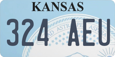 KS license plate 324AEU
